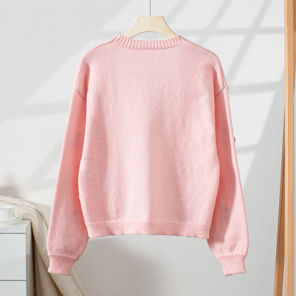 Gilet pour dames en tricot douillet avec des appliqués inspirés des cerises Chic und Stil