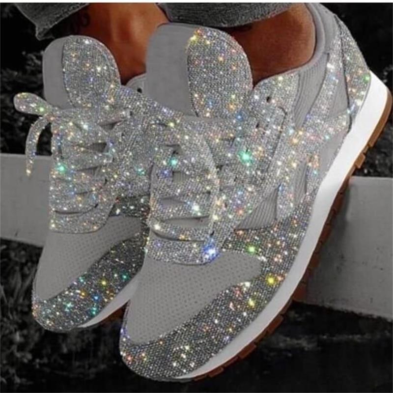 Women's Fashion Sparkling Sneakers with Innovative Design and Non-Slip Sole Chic and Stil