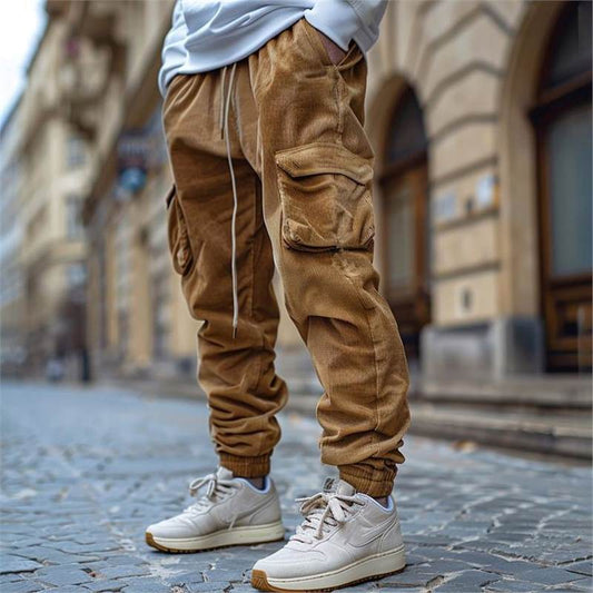 Men's cargo pants with functional pockets and elastic waistband Chic and Style