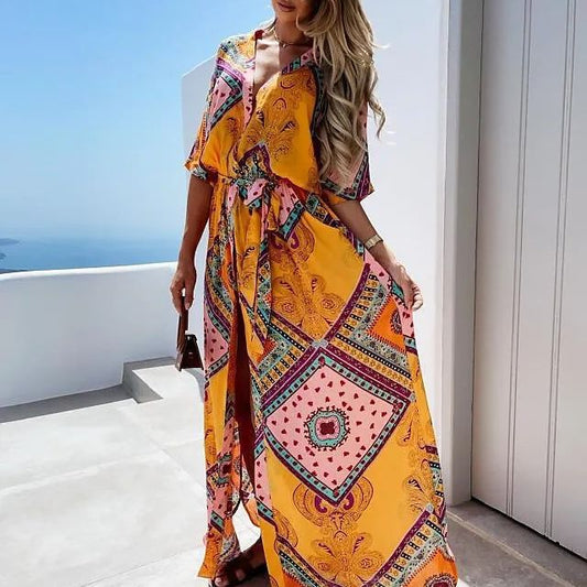 Robe maxi femme avec motif coloré Chic und Stil