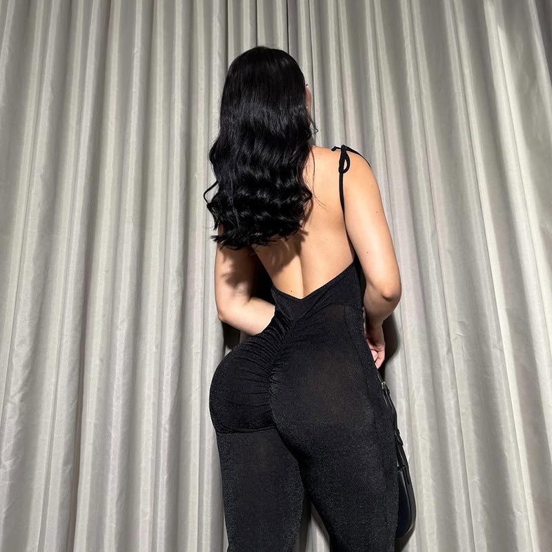 Dames Élégant Extensible Maxi Combinaison Chic und Stil