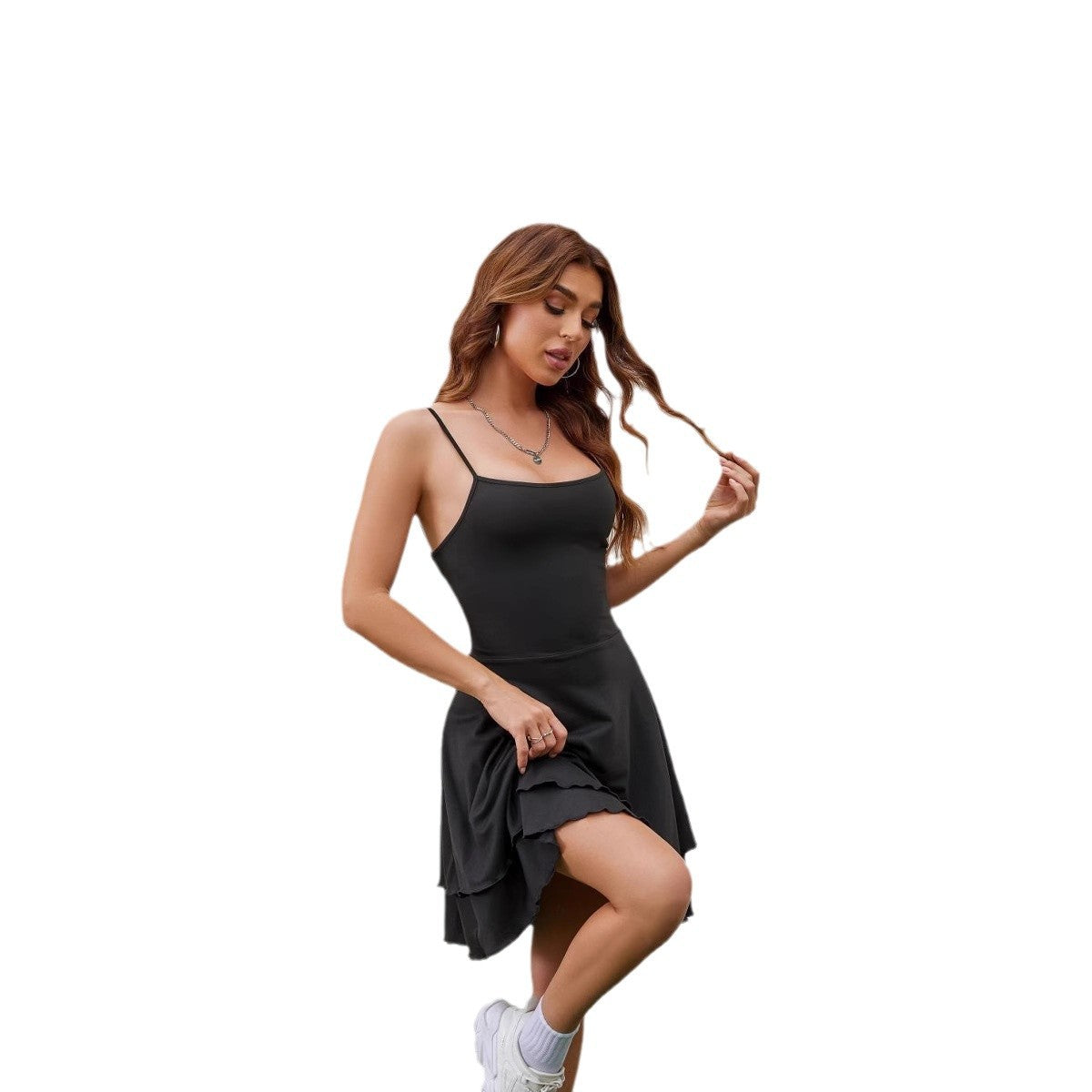 Robe A-ligne à bretelles spaghetti fluide Chic und Stil