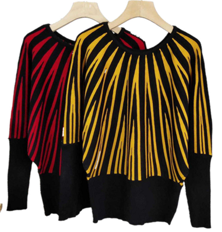 Pull rayé tendance pour femmes avec coupe innovante et style décontracté Chic und Stil