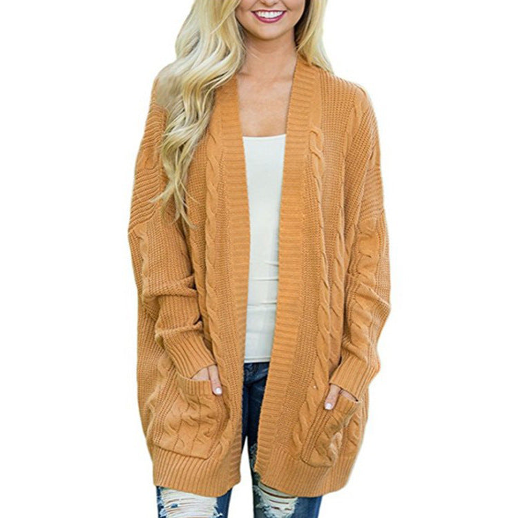 Dames Gros Tricot Cardigan avec poches profondes et structure élégante Chic und Stil