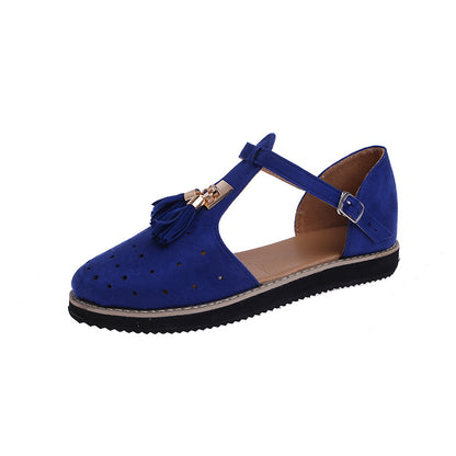 Ballerines élégantes pour dames avec un détail de frange tendance et une sangle réglable Chic und Stil