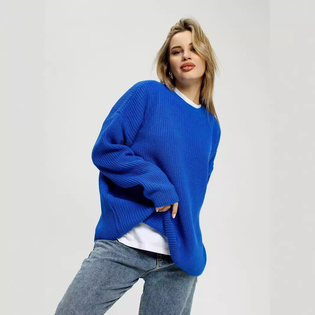 Pull oversized décontracté pour femmes avec motif tricot texturé Chic und Stil