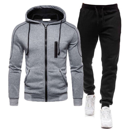 Costume de sport pour hommes avec poches zippées fonctionnelles et tissu respirant Chic und Stil