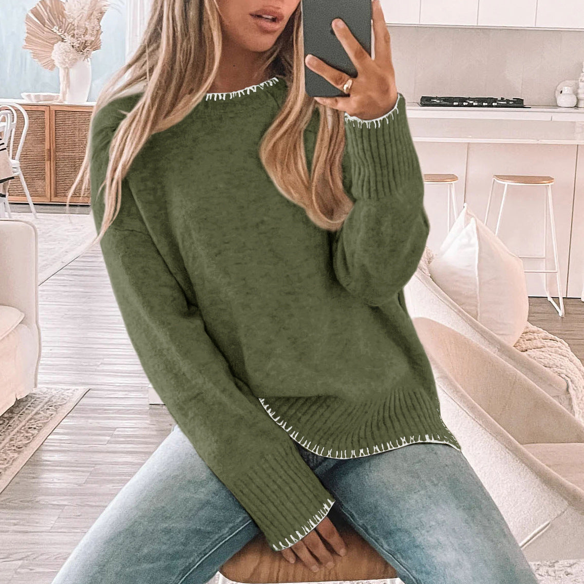 Dames grandes tailles pull en tricot Chic und Stil
