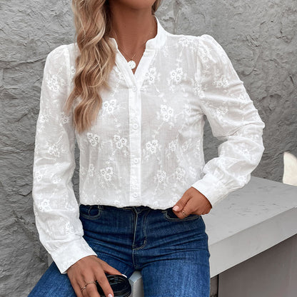 Chemisier femme avec broderie fine Chic und Stil