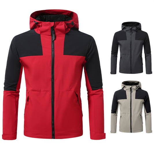 Functional outdoor jacket for men with adjustable hood area Chic and Style