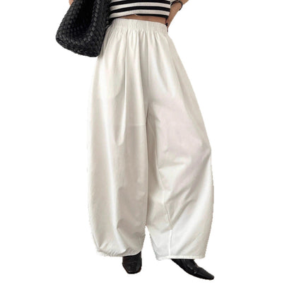 Loose fabric pants for women with elastic waist Chic and Style