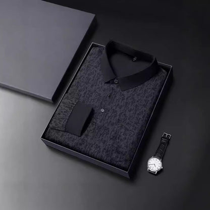 Chemise polo pour hommes avec motif graphique et matériau fonctionnel respirant Chic und Stil