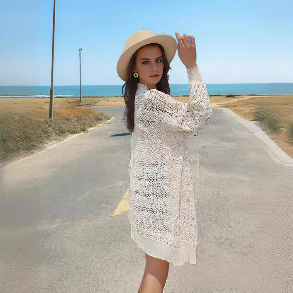 Cardigan femme avec motif crochet artistique et coupe aérienne Chic und Stil