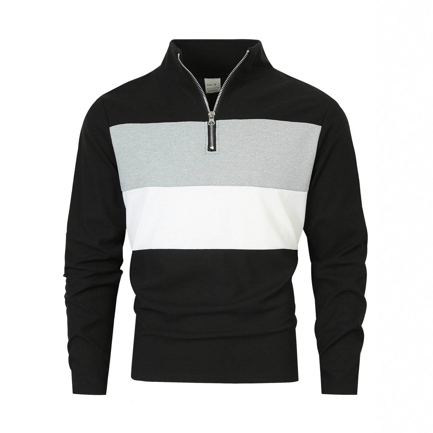 Pull-over zippé pour hommes avec une coupe de couleur tendance et un style confortable Chic und Stil