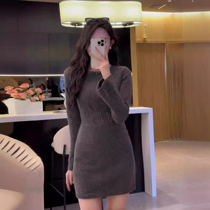 Robe en tricot pour femmes avec une silhouette ajustée et un col roulé stylé Chic und Stil