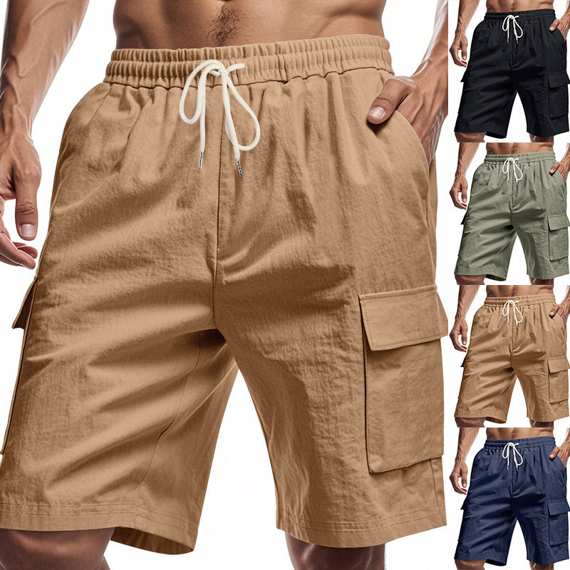Shorts cargo pour hommes avec taille élastique et poches latérales pratiques Chic und Stil