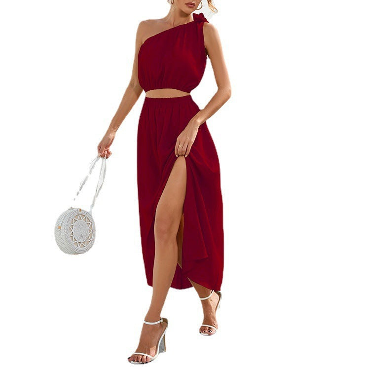 Dames robe maxi asymétrique à découpes Chic und Stil