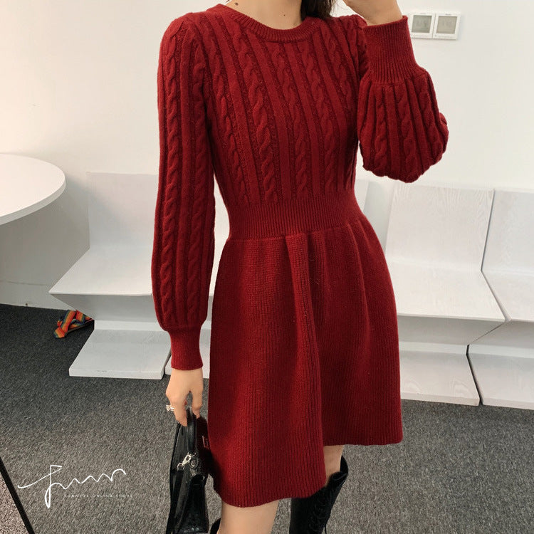 Robe en tricot pour femmes avec une coupe cintrée et des structures ribbed classiques Chic und Stil