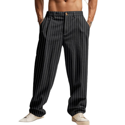 Casual beach pants for men with a comfortable fit and a stylish striped pattern Chic und Stil