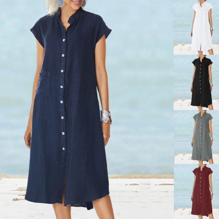 Robe boutonnée décontractée pour femmes Chic und Stil