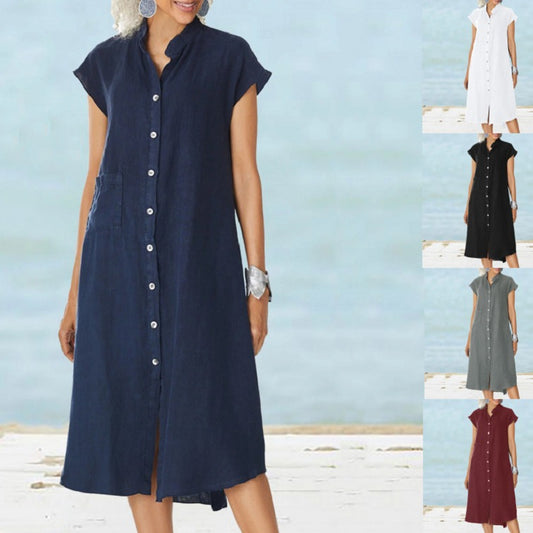 Robe boutonnée décontractée pour femmes Chic und Stil
