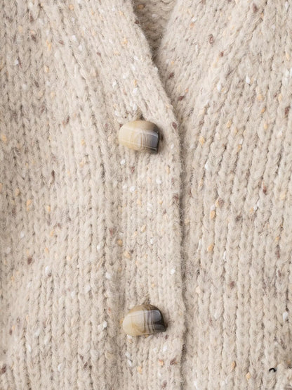 Dames gilet en tricot avec motif épais et poches pratiques Chic und Stil