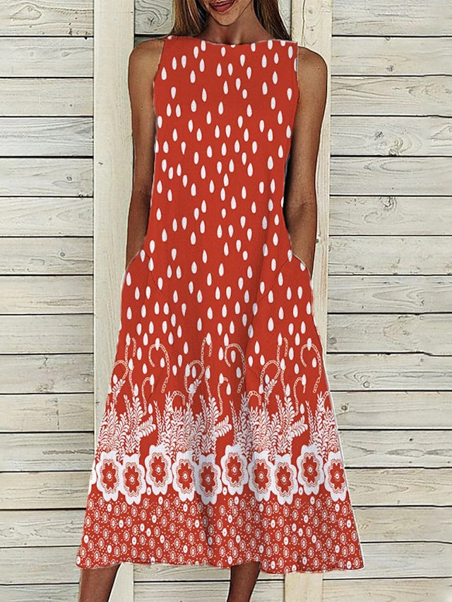 Robe maxi femme avec imprimé floral et poches pratiques Chic und Stil