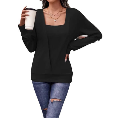Pull femme avec une élégante forme en V et à manches longues Chic und Stil
