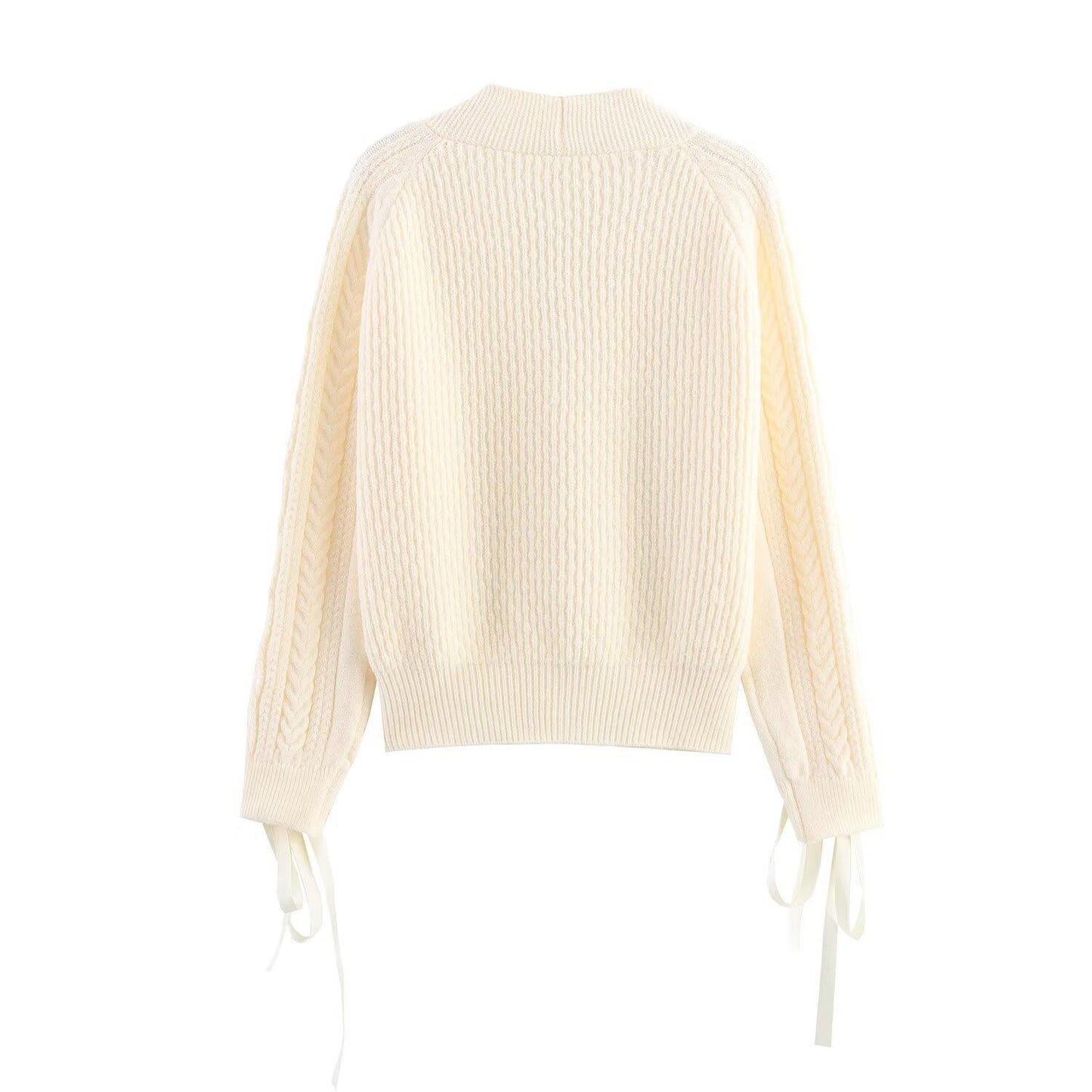 Dames élégante cardigan avec boutons décoratifs et détails de volants Chic und Stil