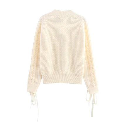 Dames élégante cardigan avec boutons décoratifs et détails de volants Chic und Stil