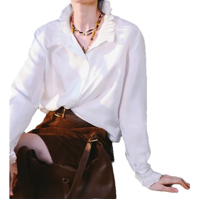 Blouse à col volants Chic und Stil pour femmes