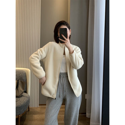 Veste en polaire pour femmes avec col haut et zip intégral Chic & Stil