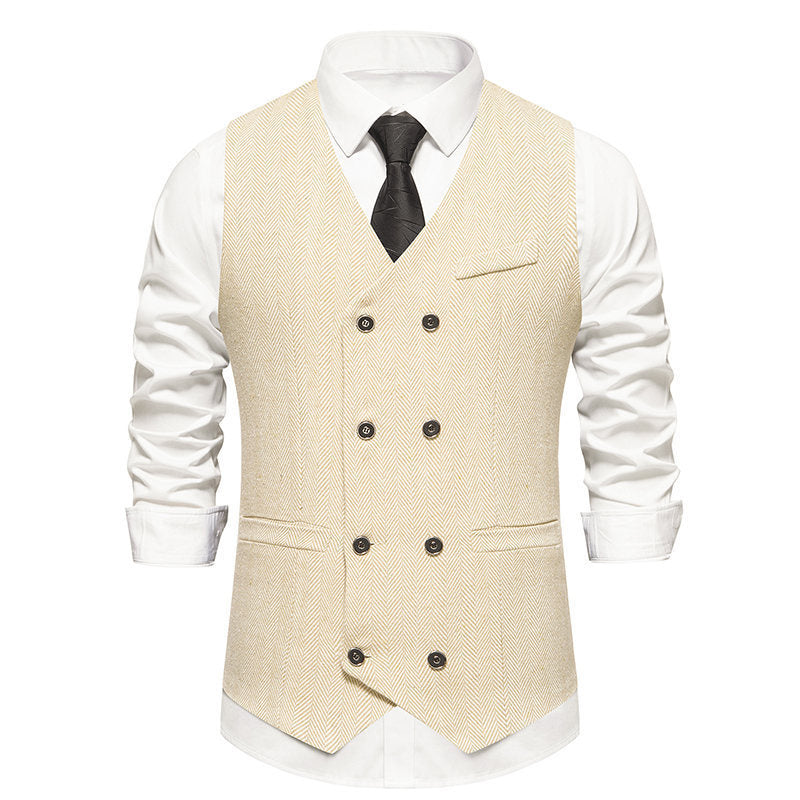 Elegant vest for men in herringbone pattern Chic and Style