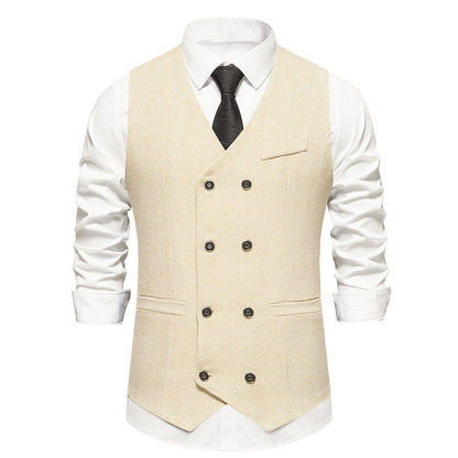 Elegant vest for men in herringbone pattern Chic and Style