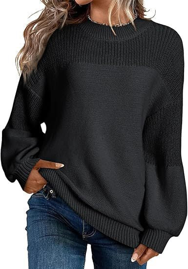 Pull en tricot à la mode pour femmes avec épaules dépassantes et coupe décontractée Chic und Stil