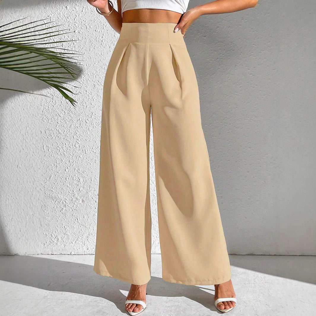 Wide women's palazzo pants with an elegant cut and high waist Chic and Style