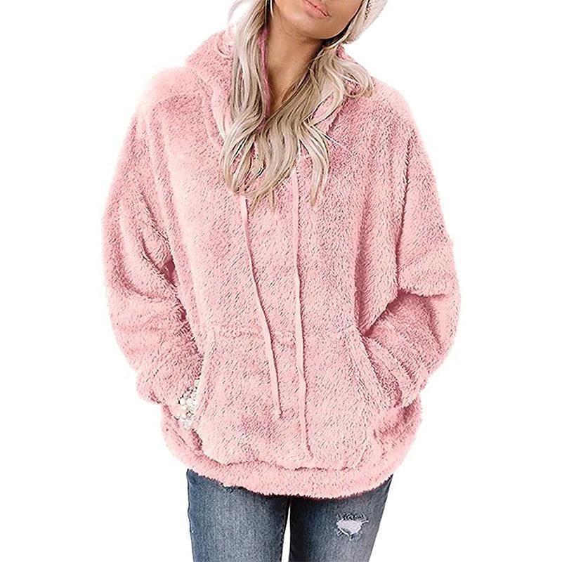 Women's Plush Fleece Pullover Hoodie Chic und Stil