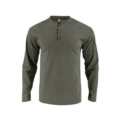 Chemise à manches longues pour hommes avec patte de boutonnage confortable et design texturé Chic und Stil