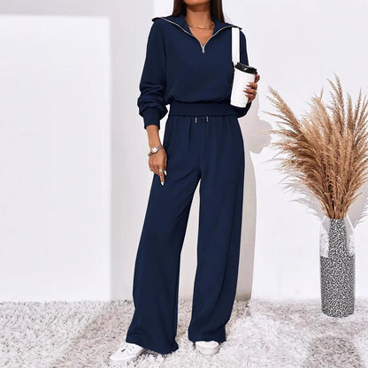 Dames ensemble de sport avec fermeture éclair moderne et coupe décontractée Chic und Stil