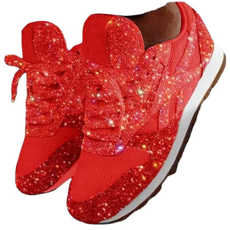 Women's Fashion Sparkling Sneakers with Innovative Design and Non-Slip Sole Chic and Stil