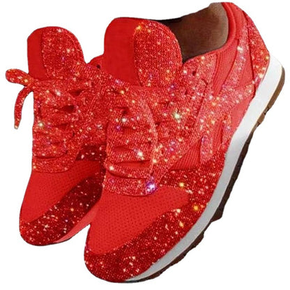 Women's Fashion Sparkling Sneakers with Innovative Design and Non-Slip Sole Chic and Stil
