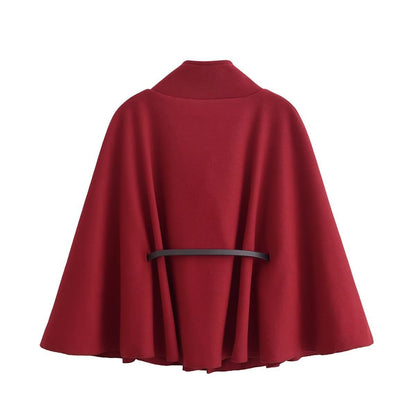 Dames élégante manteau avec col classique et ceinture Chic und Stil