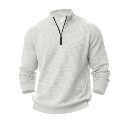 Sporty fleece pullover for men with half-zip Chic und Stil