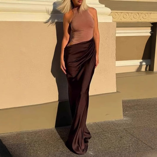 Dames Haut de robe enveloppante élégant et ajusté avec décolleté plongeant et fronces Chic und Stil