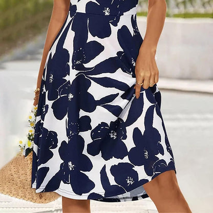 Robe A-ligne à fleurs pour femmes Chic und Stil