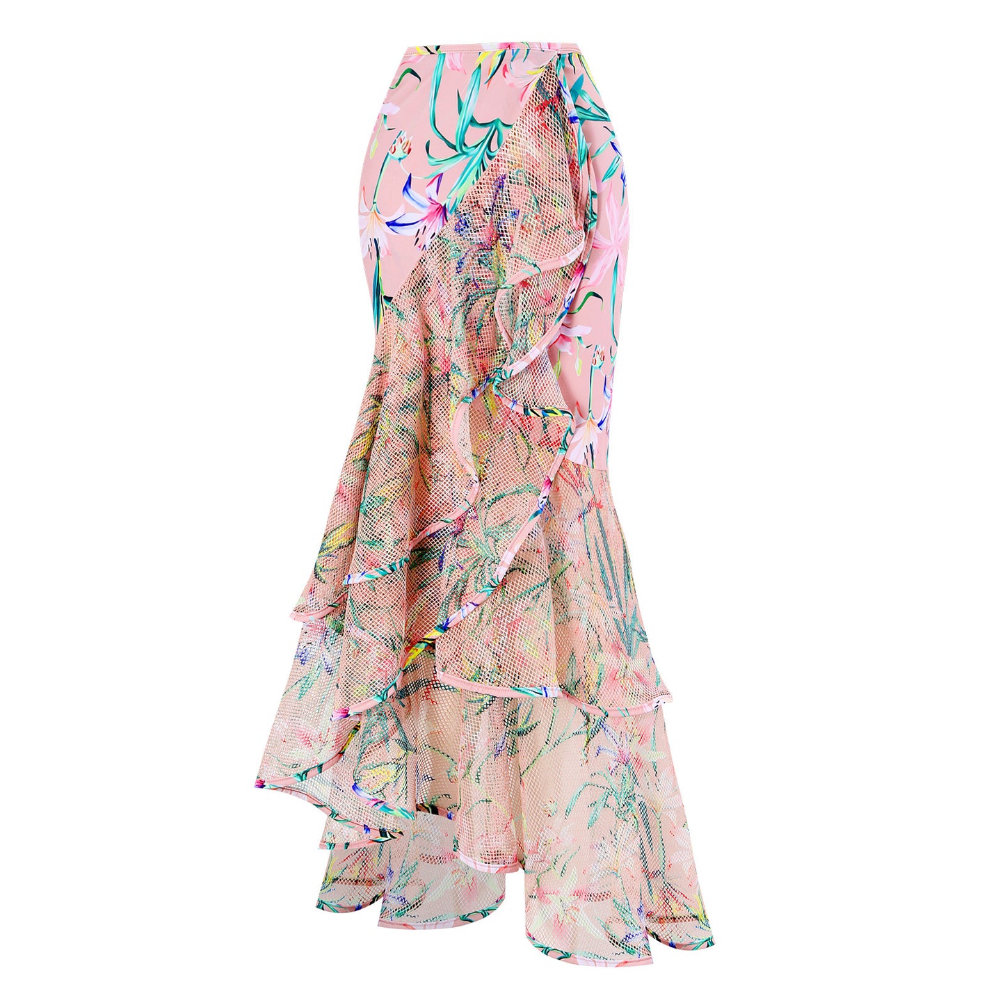 Women's swim set with wrap skirt and floral design Chic and Style