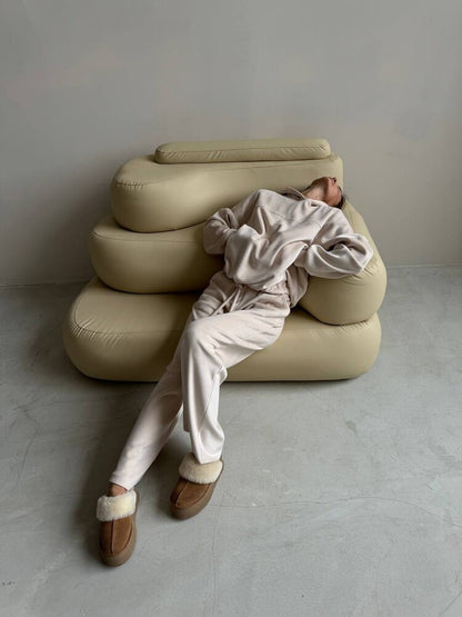 Dames Ensemble de Hoodie Premium Confortable et Pantalon Ample Chic und Stil