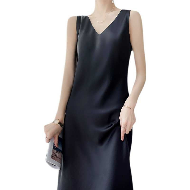 Robe Maxi Élégante à Col V pour Femmes Chic und Stil