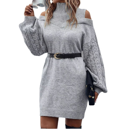 Robe en maille pour femmes avec des manches oversize Chic und Stil
