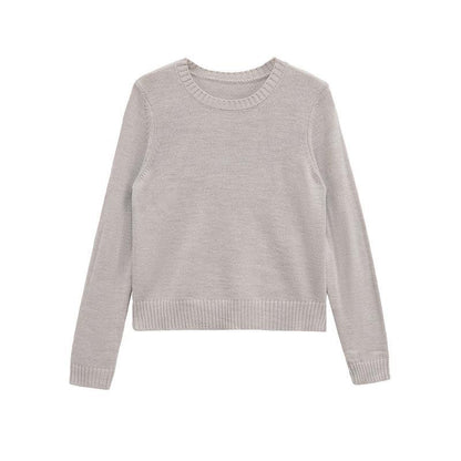 Fine knit women's sweater with crew neck and fine thread Chic und Stil